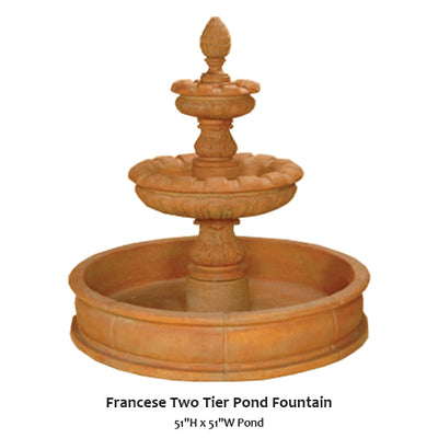 Francese Two Tier Pond Fountain