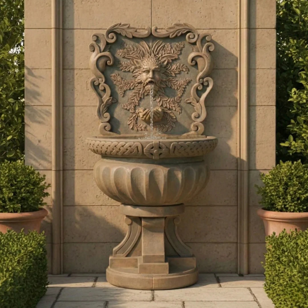 Green Man Outdoor Wall Fountain – Soothing Company
