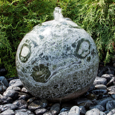 Green Marble Sphere Stone Fountain