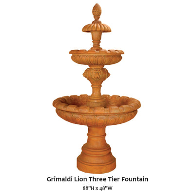 Grimaldi Lion Three Tier Fountain