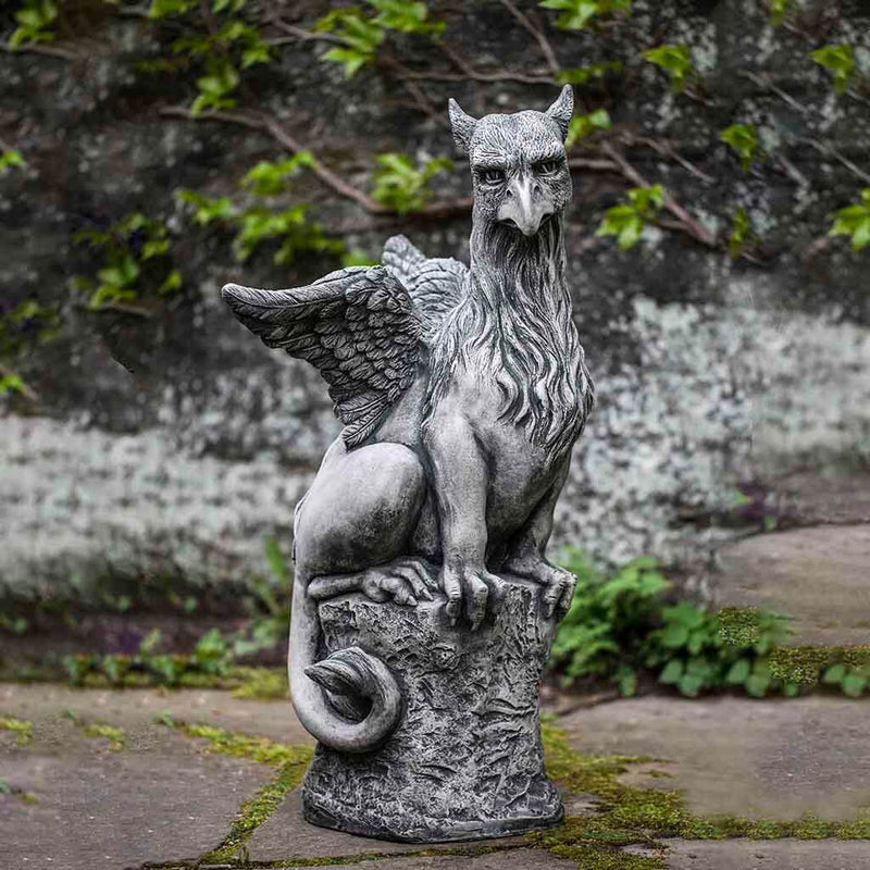 Herald Cast Stone Garden Statue | Gryphon Statue