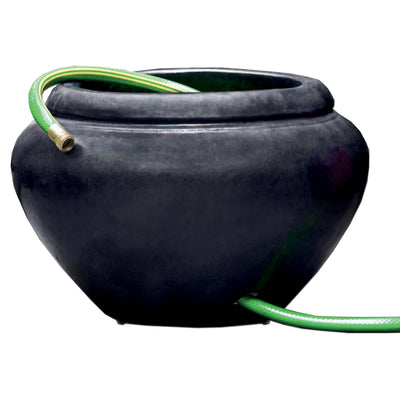 Hose Pot with Lip in Graphite | Glazed Terra Cotta