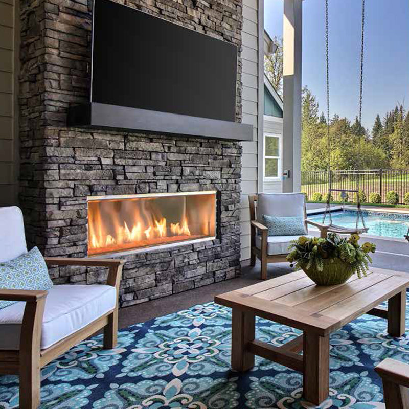 Lanai 48" Single-sided Outdoor Linear Fireplace with IntelliFire Ignition