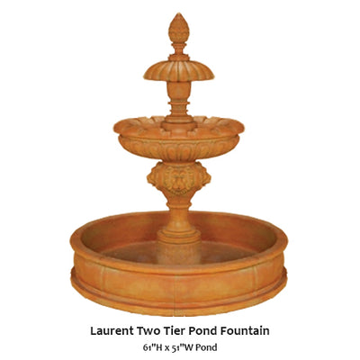 Laurent Two Tier Pond Fountain