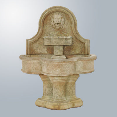 Luccan Lion Wall Outdoor Water Fountain