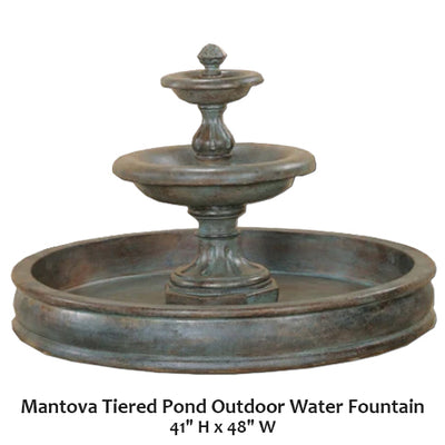 Mantova Tiered Pond Outdoor Water Fountain