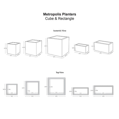 Metropolis Cube 4848 Planter