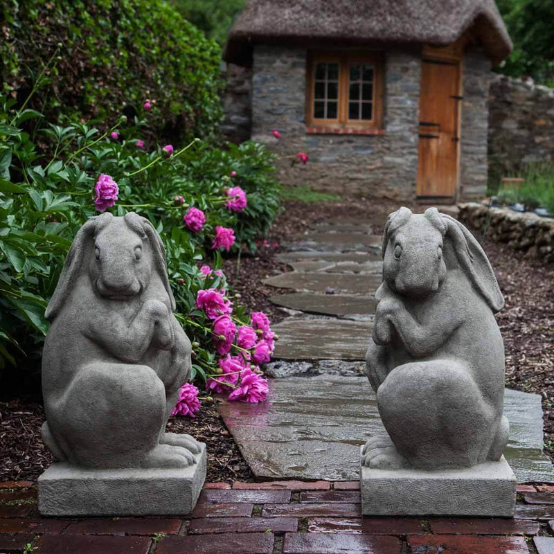 Newport Rabbit Facing Right Cast Stone Garden Statue