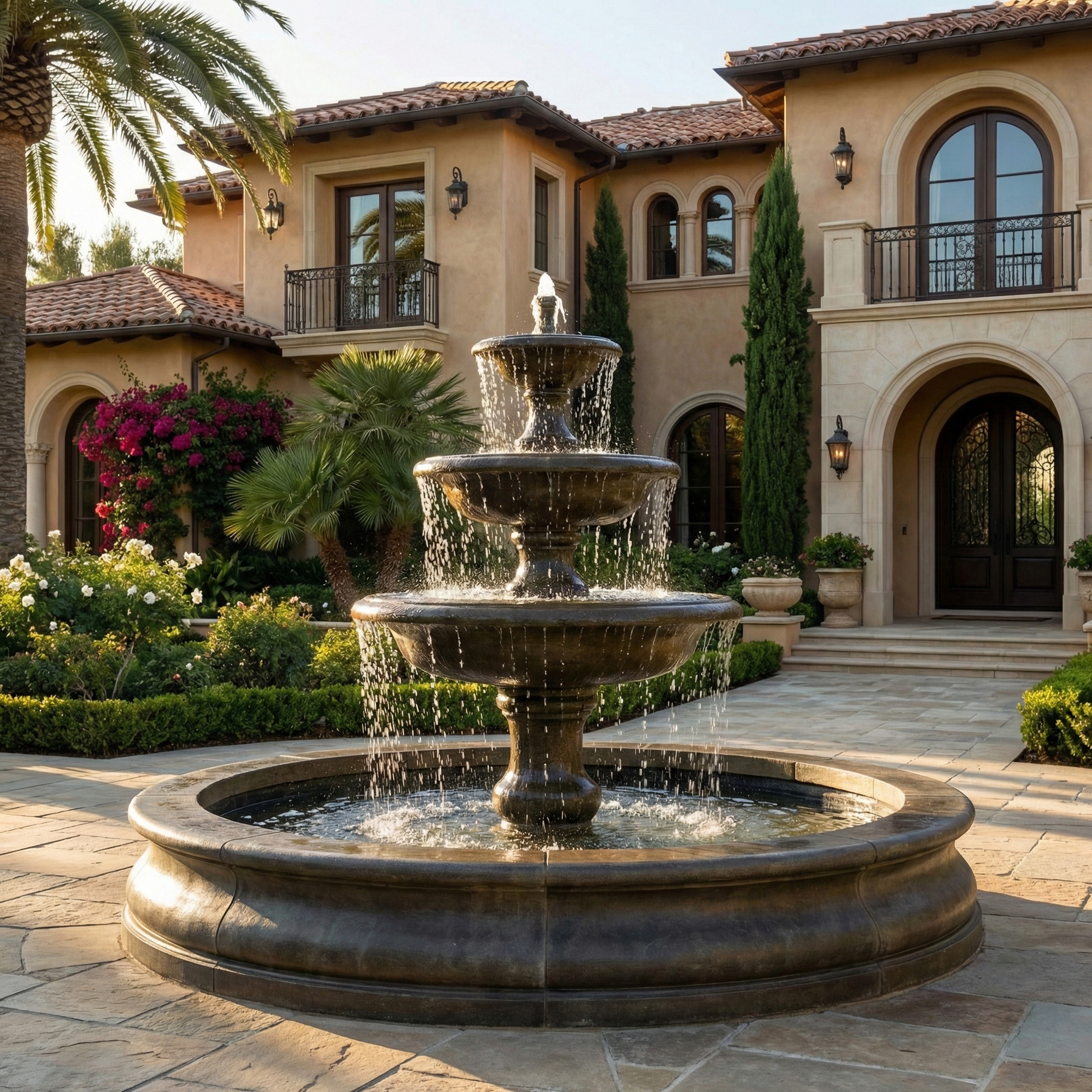 Newport Outdoor Fountain | Large Contemporary Fountain – Soothing
