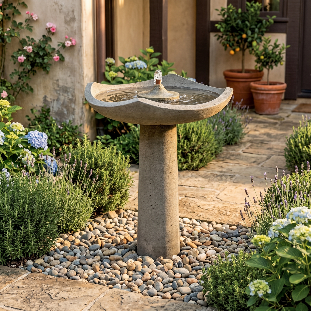 Oslo Modern Birdbath Fountain – Soothing Company