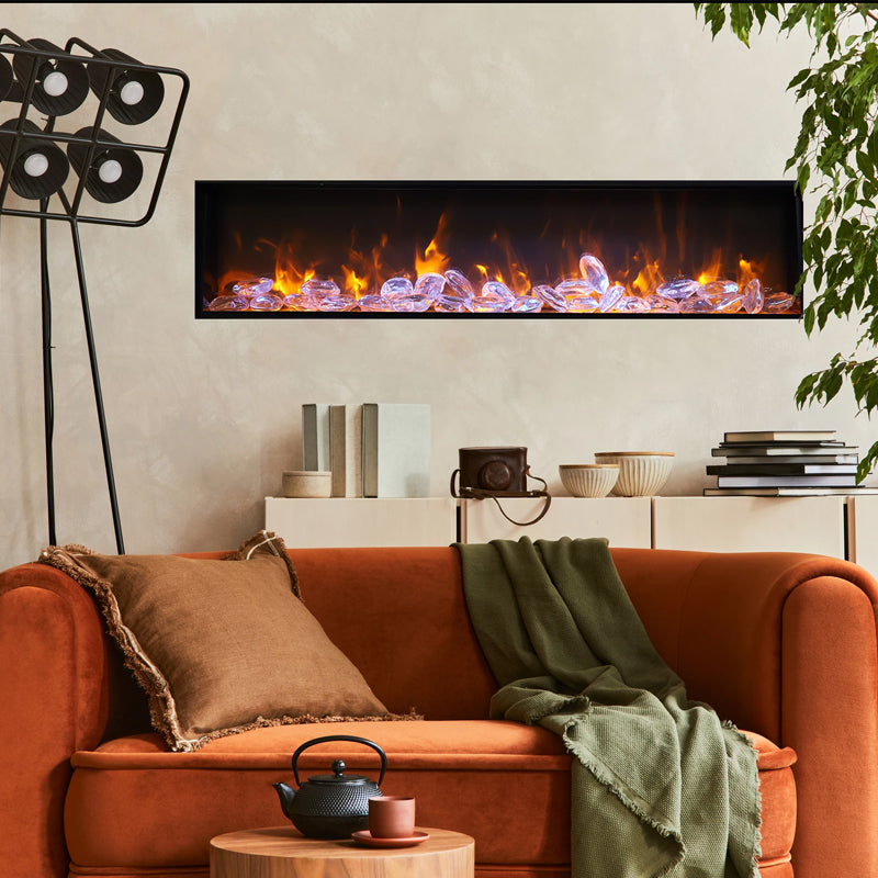 Amantii Panorama 72" Deep Full View Smart Indoor| Outdoor Electric Fireplace