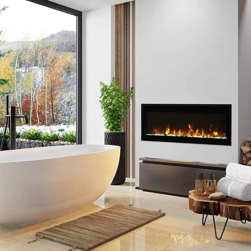 Amantii Panorama 50" Xtraslim Full View Smart Indoor| Outdoor Electric Fireplace