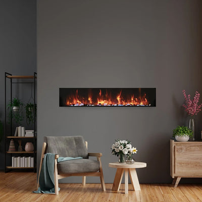 Amantii Panorama 40" Xtraslim Full View Smart Indoor| Outdoor Electric Fireplace