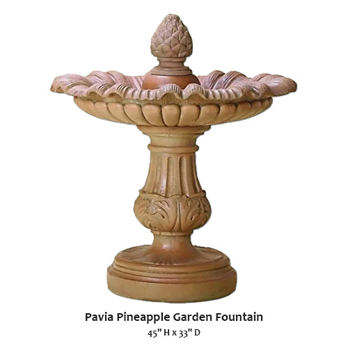 Pavia Pineapple Garden Fountain