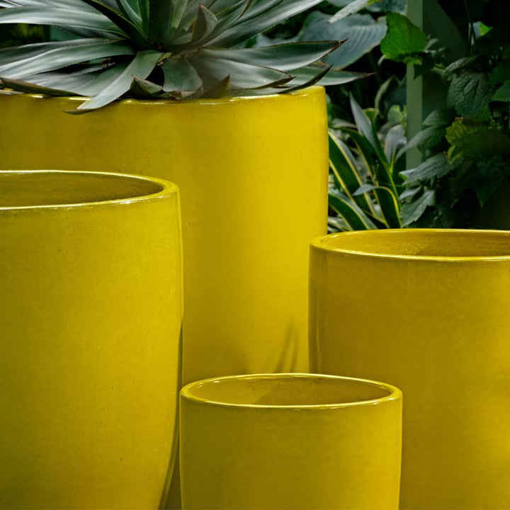 yellow outdoor plant pots Perla Planter Nested Set of 4