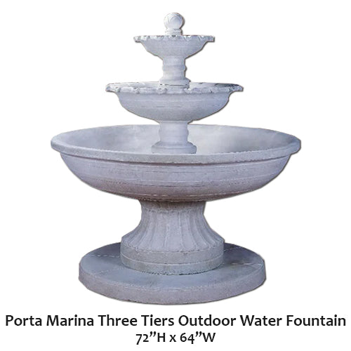 Porta Marina Three Tiers Outdoor Water Fountain – Soothing Company
