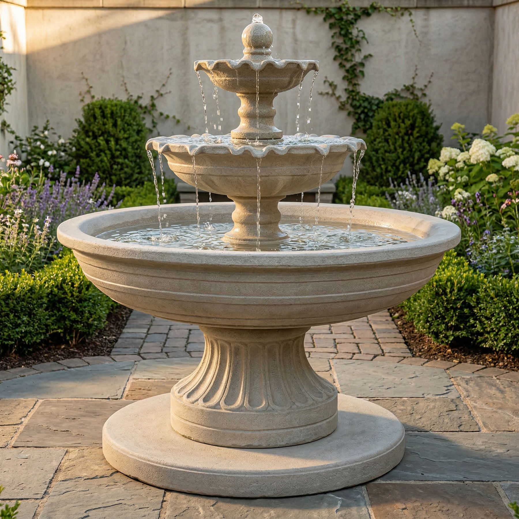 STONE  MARINA 豊田貿易期 XL Porta Marina Three Tiers Outdoor Water Fountain – Soothing Company