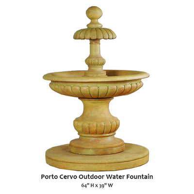 Porto Cervo Outdoor Water Fountain