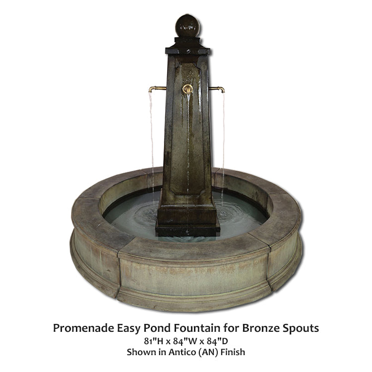 Promenade Easy Pond Fountain for Bronze Spouts