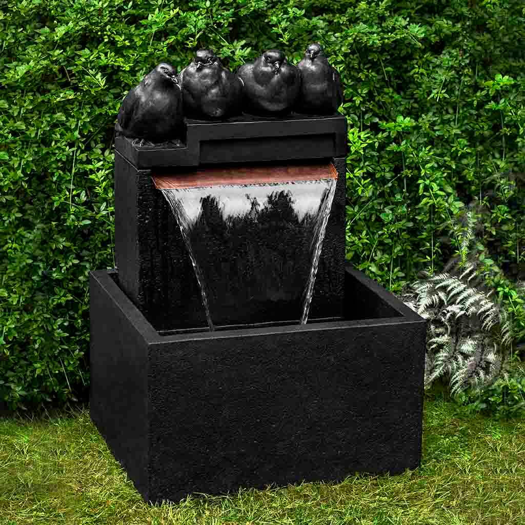 Quartet Garden Outdoor Water Fountain with Birds – Soothing Company