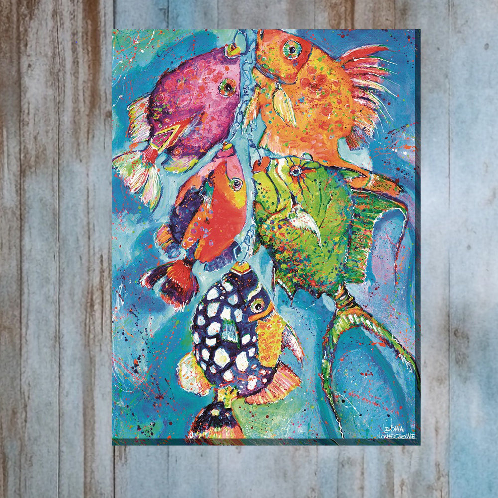 Red Fish Blue Fish Canvas Wall Art – Soothing Company