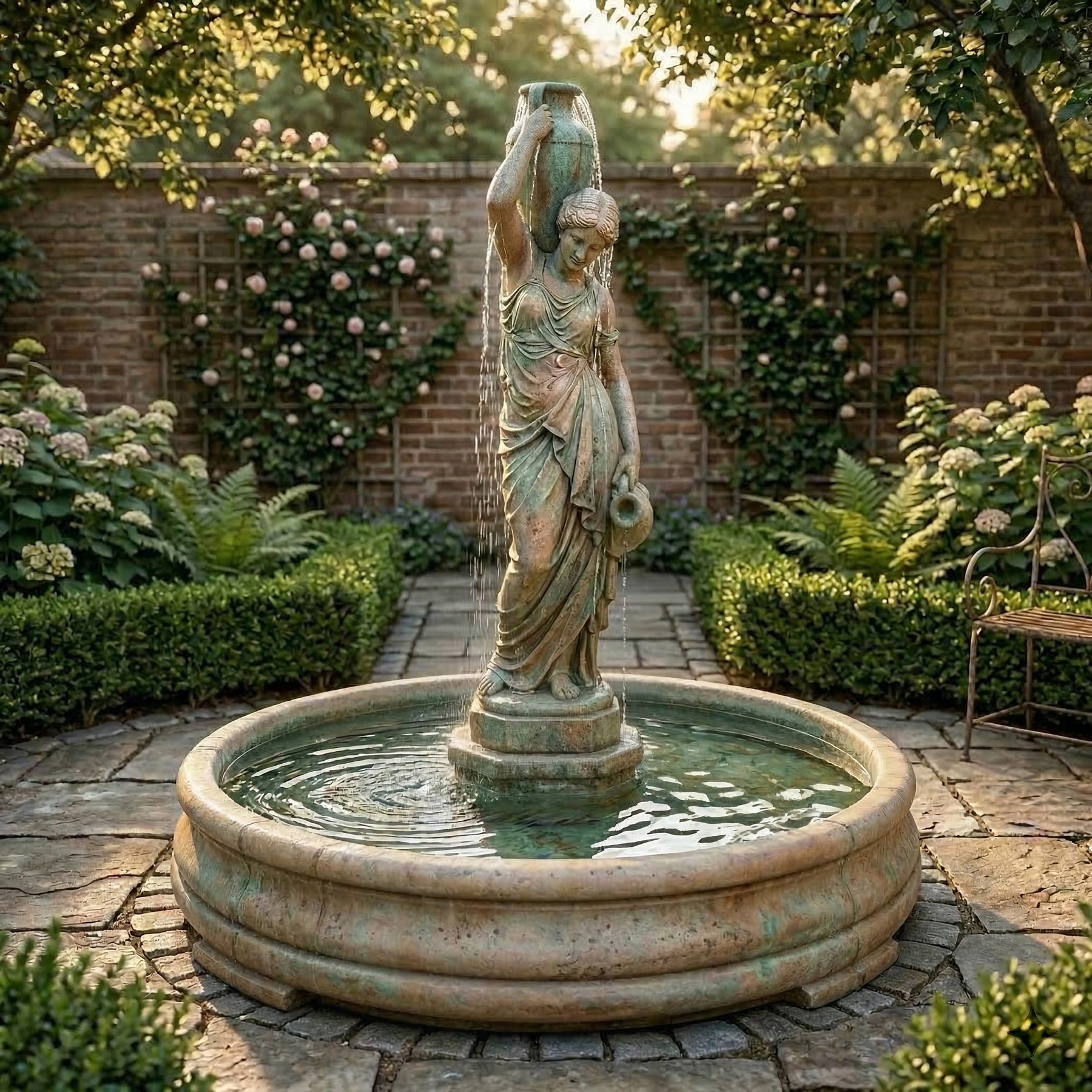 Rebecca At Well Outdoor Fountain in Grando Pool – Soothing Company