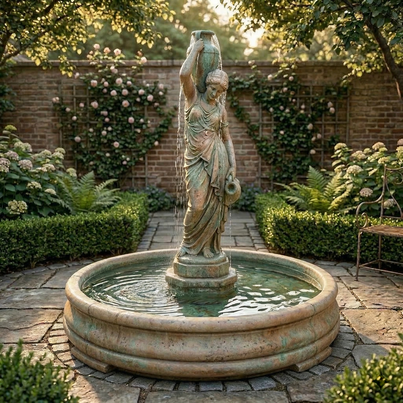 Rebecca At Well Outdoor Fountain in Grando Pool – Soothing Company