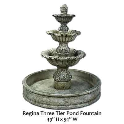 Regina Three Tier Pond Fountain
