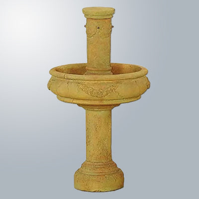Rosa Column Outdoor Water Fountain with Tall Base