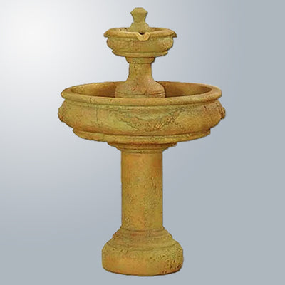 Rosa Two Tier Outdoor Water Fountain with Tall Base