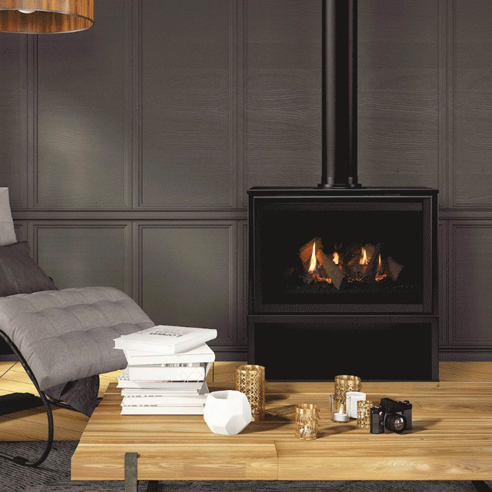 Ruby 30" Freestanding Direct Vent Gas Fireplace with Intellifire Touch System