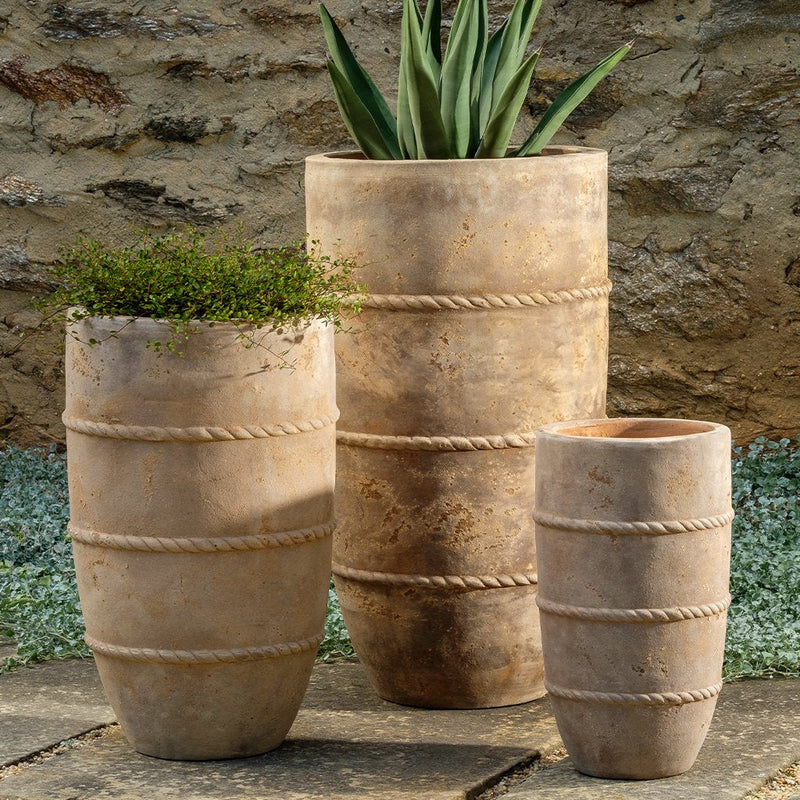 large indoor plant pots for sale Campania Santorini Planter, Tall, Set of 3 - 6512-2403