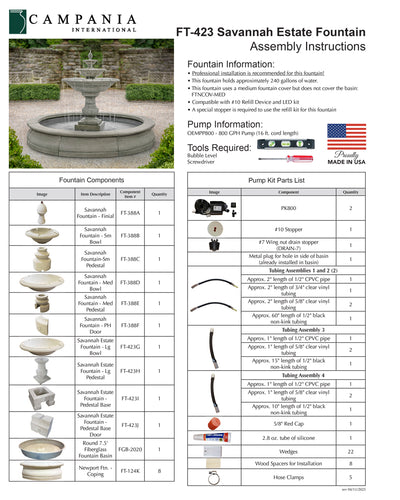 Savannah Estate Fountain