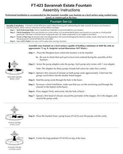 Savannah Estate Fountain