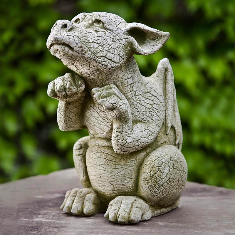Scraps Cast Stone Dragon Garden Statue | Dragon Statue