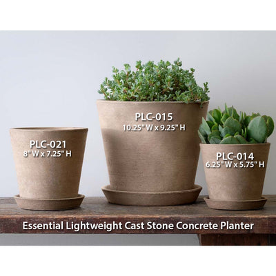 Essential Lightweight Cast Stone Concrete Planter - Large
