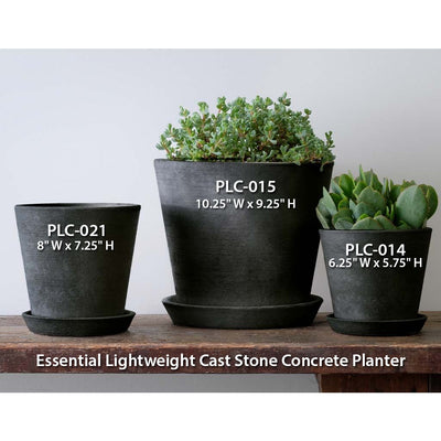Essential Lightweight Cast Stone Concrete Planter - Medium