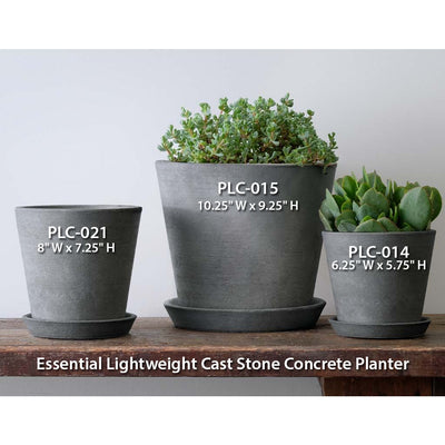 Essential Lightweight Cast Stone Concrete Planter - Large