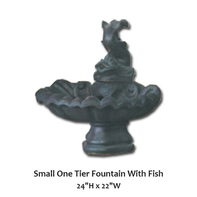 Small One Tier Fountain With Fish