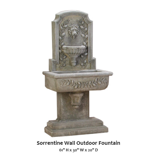Sorrentine Wall Outdoor Fountain