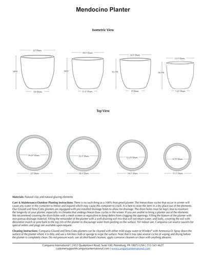 Mendocino Planter Nested Set of 4 | Vicolo Antico Collection
