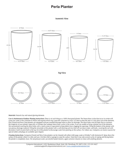 Perla Planter Nested Set of 4 | Glazed Collection