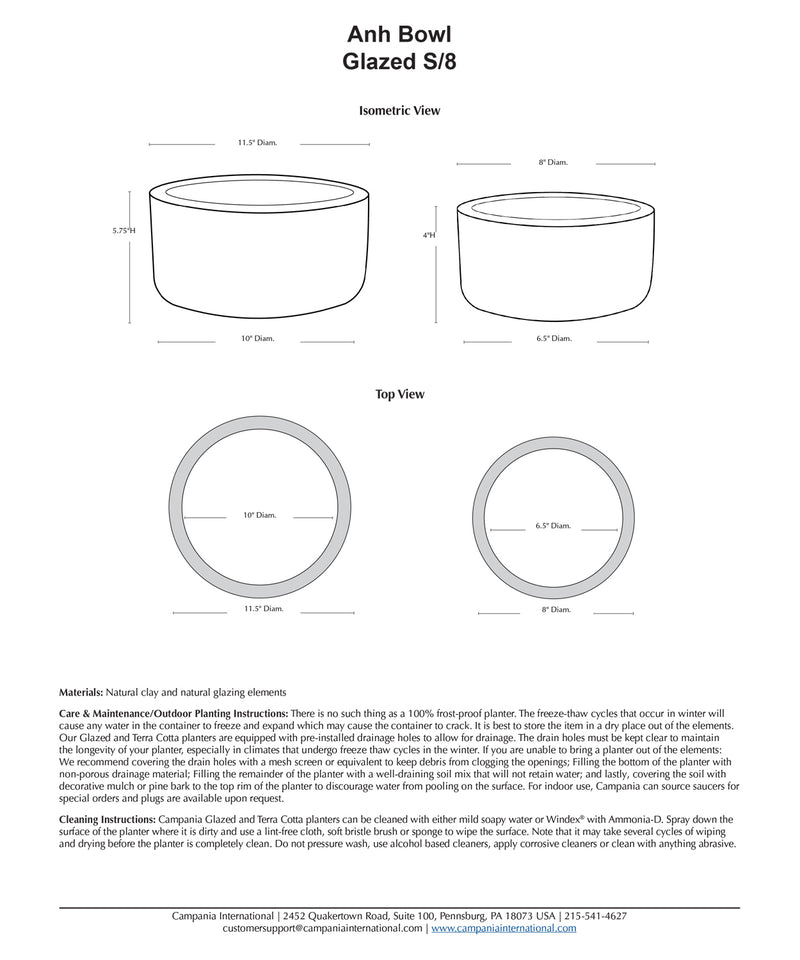 Anh Bowl Set of 8 | Angkor Glazed Collection