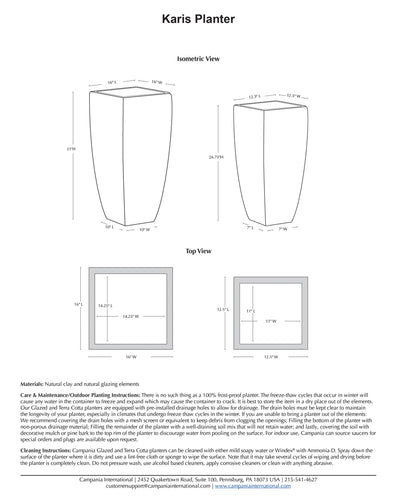 Karis Planter Nested Set of 2 | Glazed Collection