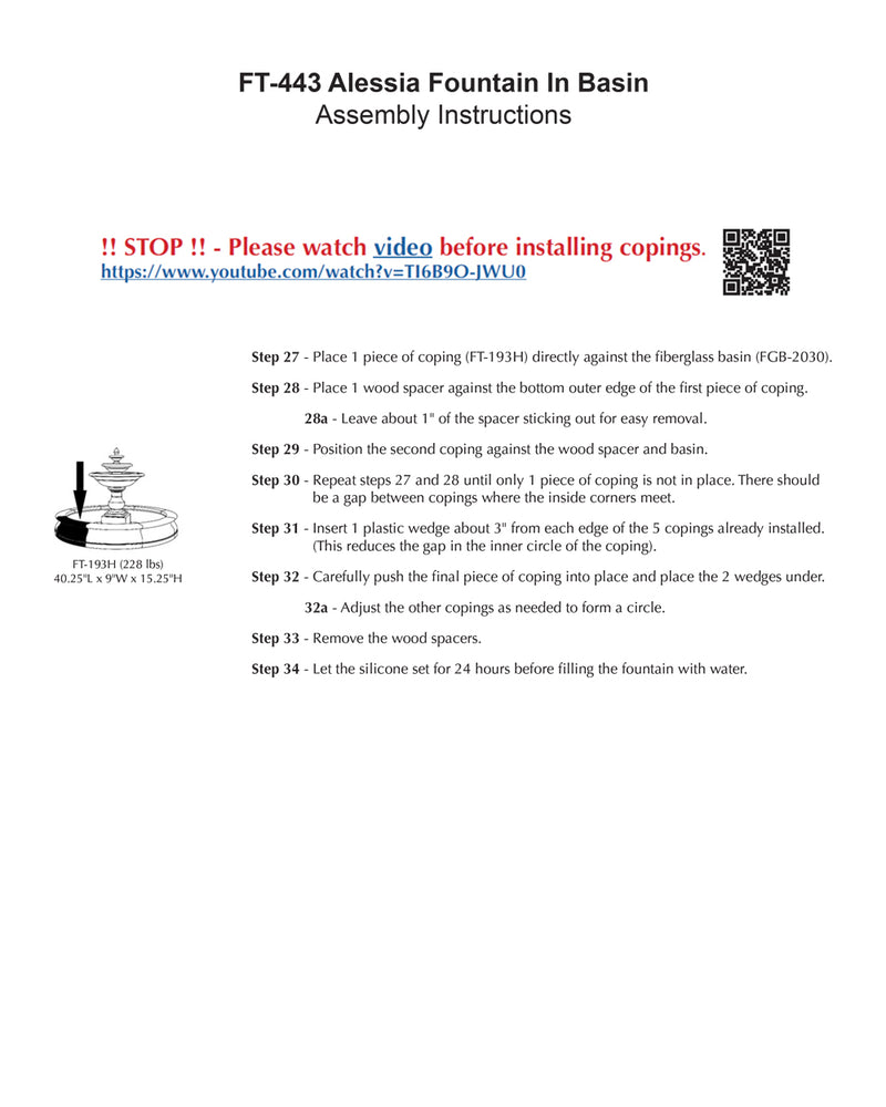 Alessia Fountain in Basin