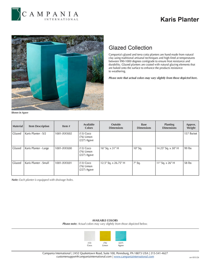 Karis Planter Nested Set of 2 | Glazed Collection