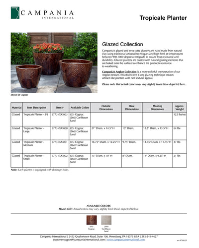 Tropicale Planter Set of 3 | Glazed Collection