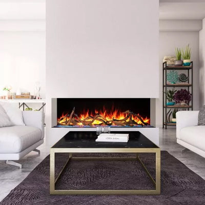 Amantii Tru View Bespoke - 55" Indoor / Outdoor 3 Sided Electric Fireplace