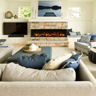 Amantii True View 60" Slim Smart Indoor | Outdoor Electric Fireplace