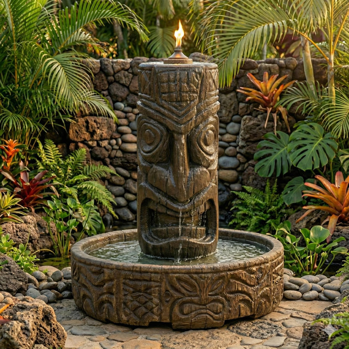 Tiki Column Fire Fountain – Soothing Company